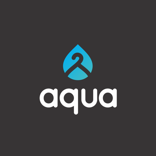 Dry cleaner logo with the title 'aqua logo design'