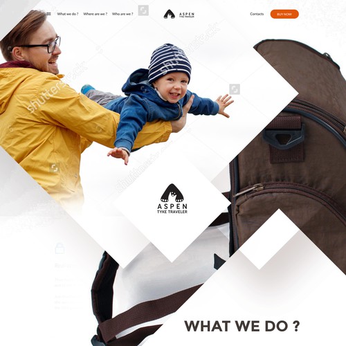 Fashion website with the title 'ASPEN | Website for smart parenting product'