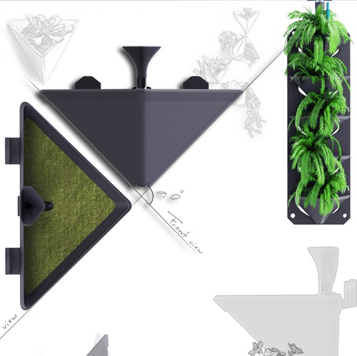 3-dimensional design with the title 'Design of a living wall system'