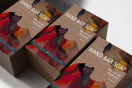 Soap packaging with the title 'Packaging for Hand Bar Soap'