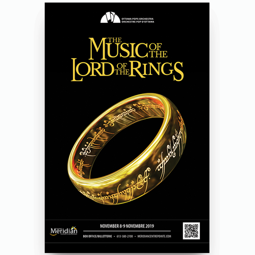 Orchestra design with the title 'The Lord of the Rings Orchestra Poster'
