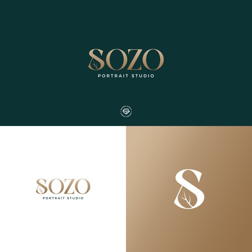 Pictogram logo with the title 'SOZO PORTRAIT STUDIO LOGO'