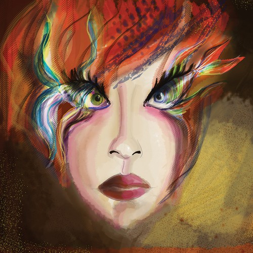 Canvas design with the title 'fish portrait'