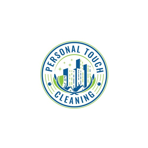Broom logo with the title 'Personal Touch Cleaning '
