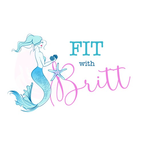 Shore logo with the title 'Mermaid logo for fitness coach'