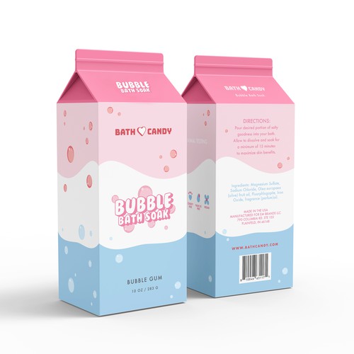 Bath design with the title 'Bubble bath soak packaging design '