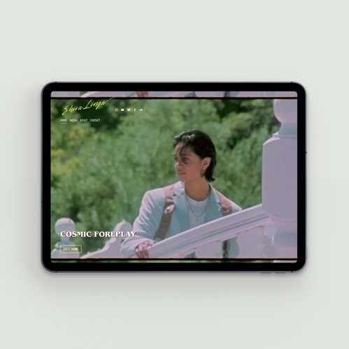 Music website with the title 'Guitarist, multi-instrumentalist and producer Shiva Linga. Los Angeles, California'