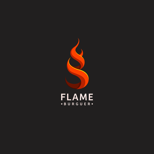 Hamburger logo with the title 'Flame Burguer Concept'