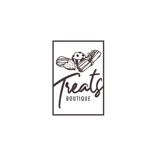 Sweet treat logo with the title 'Treats Boutique'