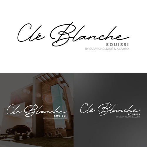 Moroccan logo with the title 'Logo design : Clé Blanche'