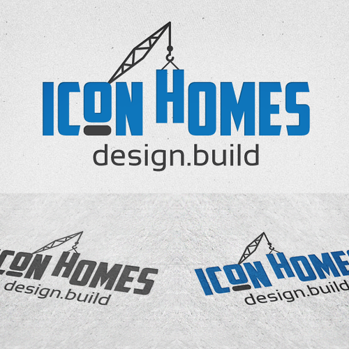 Crane logo with the title 'New logo wanted for ICON Homes - Design, Build'