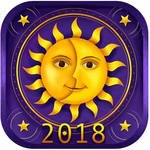 Astrology design with the title 'Horoscope app icon design'