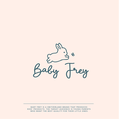 Baby clothing logo with the title 'Logo Design'