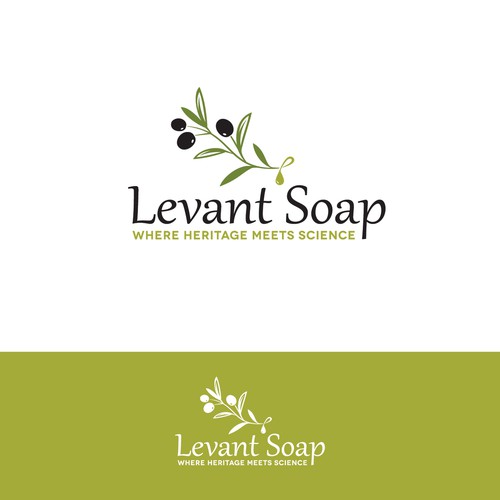 Cosmetics brand with the title 'Levant Soap Logo'