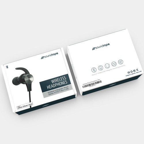 Headphone design with the title 'Bold Box for Wireless Headphones'