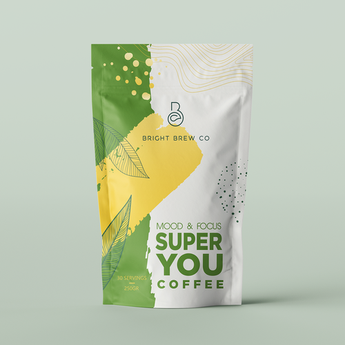 Superfood packaging with the title 'Superfood Coffee Pouch'