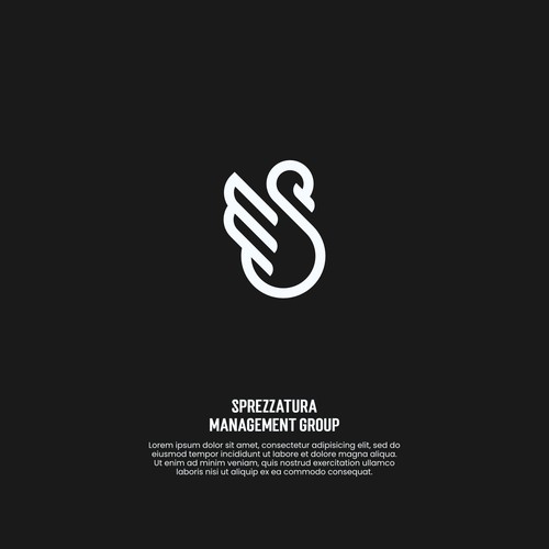 Swan design with the title 'Modern Bold Swan Logo Concept'