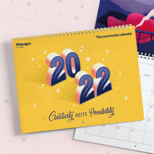 Creative illustration with the title '2022 Calendar Cover'