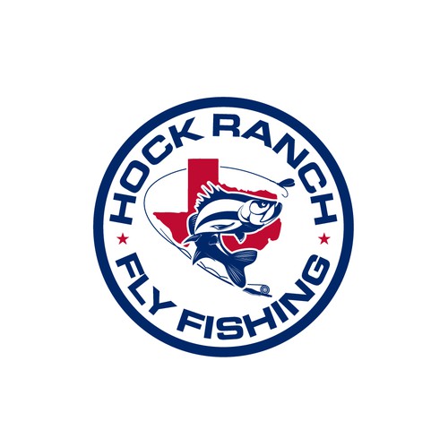 Fly fishing logo with the title 'Hock Ranch Fly Fishing'