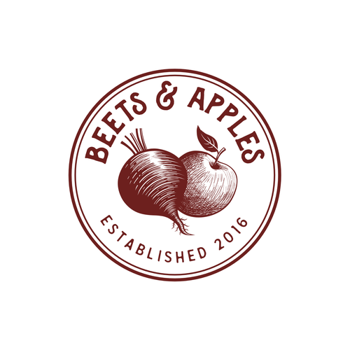 Vegetable logo with the title 'Beets & Apples'