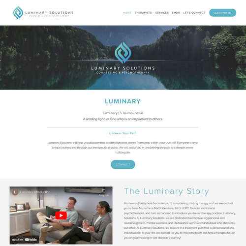 SEO design with the title 'Luminary solutions Counseling & Psychotherapy'