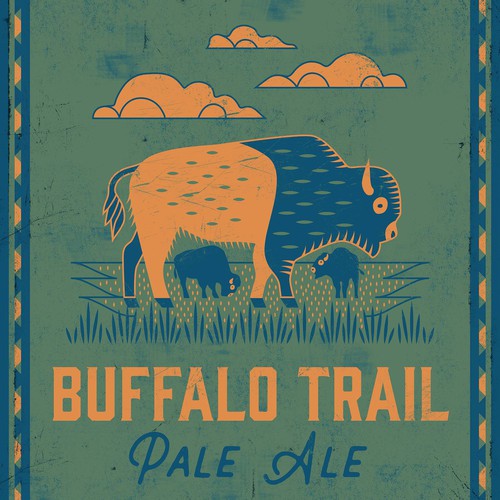 Beer illustration with the title 'Buffalo Trail'