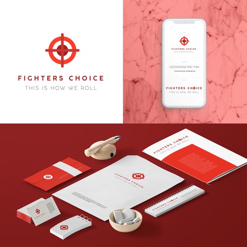 Target logo with the title 'Sports Center Company Logo Design'