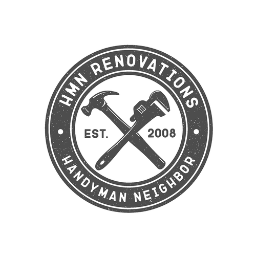 Handyman logo with the title 'Logo concept for HMN RENOVATIONS'