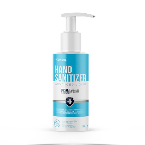 Sanitary design with the title 'Hand Sanitizer Label'