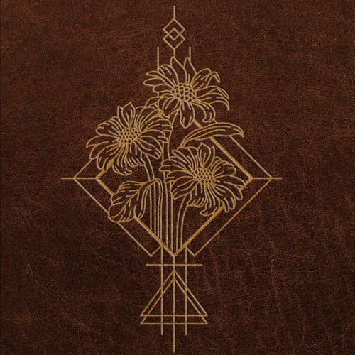 Notebook design with the title 'Notebook Leather Cover - Deboss Logo'