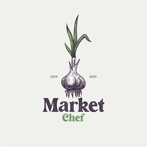 Onion design with the title 'onion illustration logo'