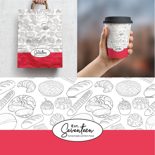 Restaurant packaging with the title 'Packaging for a breakfast restaurant'