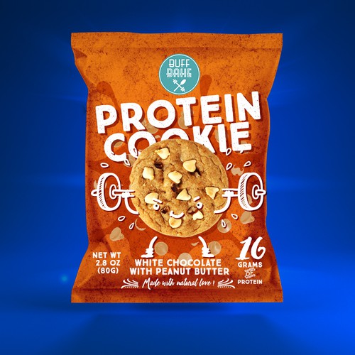 Protein packaging with the title 'protein cookie'