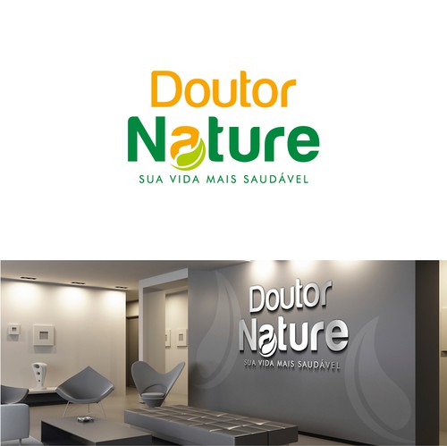 Healthy food logo with the title 'Doutor Nature'