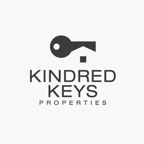 Negative space logo with the title 'Kindred Keys'