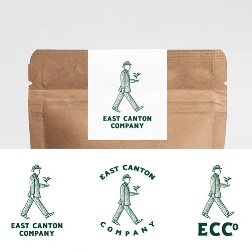 Heritage logo with the title 'Heritage Tea Company Logo Concept'