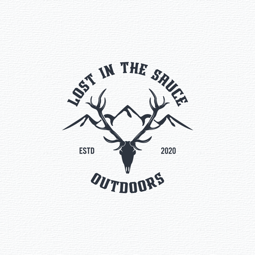 Elk logo with the title 'Lost In The Sauce Outdoors'
