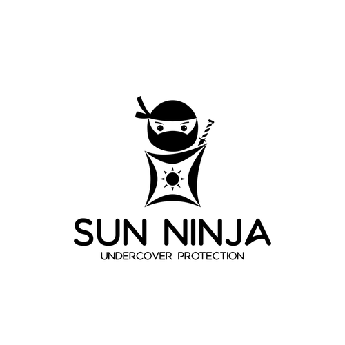 Tent design with the title 'SUN NINJA Logo'