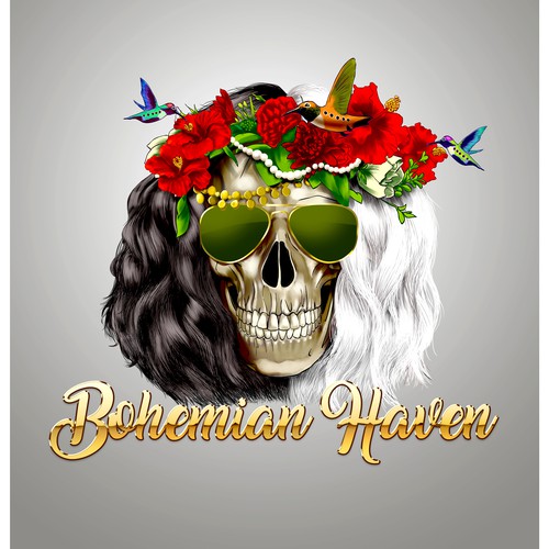 Bird artwork with the title 'Logo illustration'