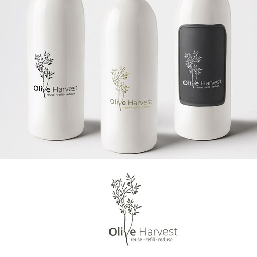 Olive logo with the title 'Logo concept for Olive Oil brand.'