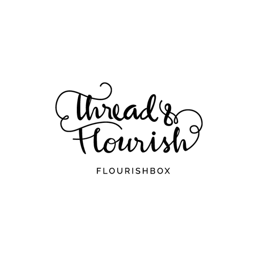 Thread design with the title 'Typography logo for Thread & Flourish'