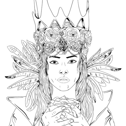 Beauty illustration with the title 'Sketch'