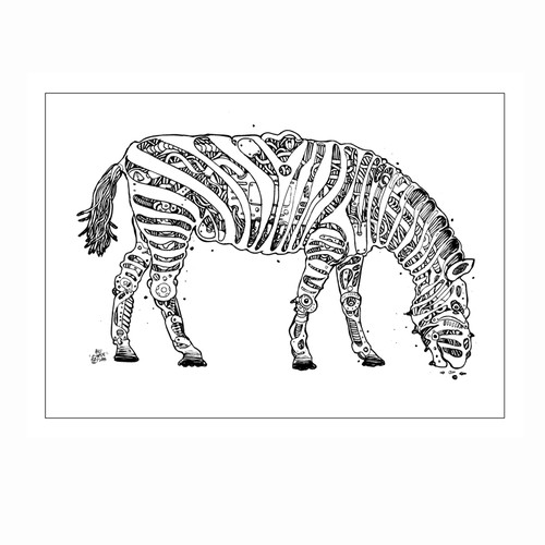 Robot illustration with the title 'design shirt'