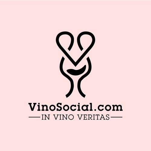 Alcohol logo with the title 'Simple logo for Wine lovers'