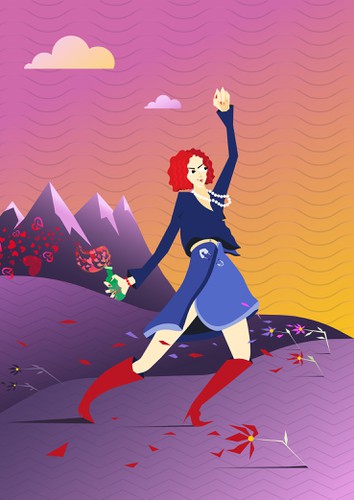 Feminine t-shirt with the title 'Fierce girl'