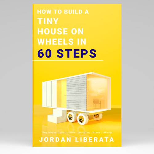 Architecture book cover with the title 'Minimalist and modern yellow cover'