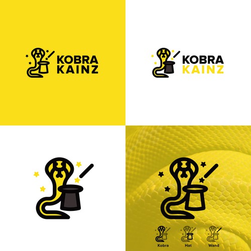 Magic wand logo with the title 'Kobra Logo'