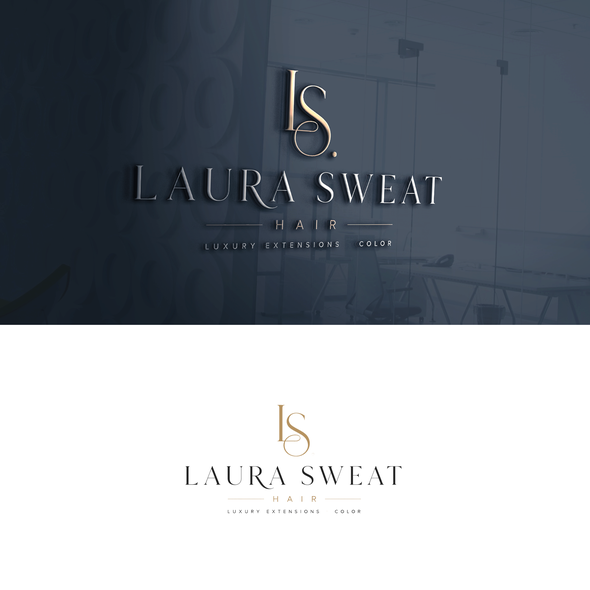 Ls logo with the title 'Laura sweat hair'