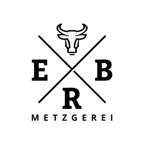 Professional logo with the title 'Professional logo for ERB - German butcher shop'