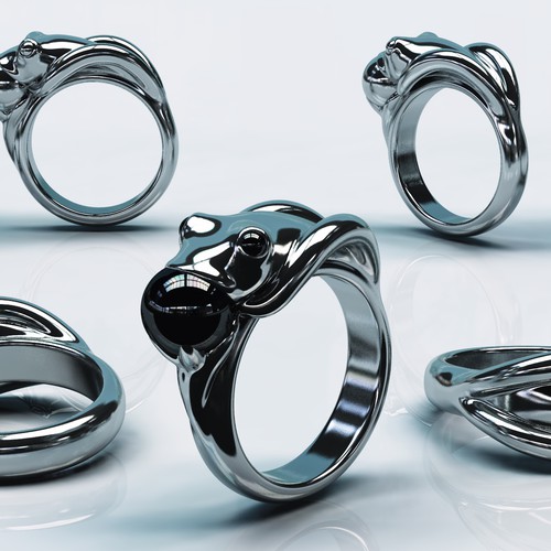 Ring design with the title '3D model jewelry'